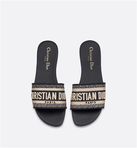 dior designer flip flops|christian dior flat slides.